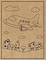 Airplane Engraved Canvas