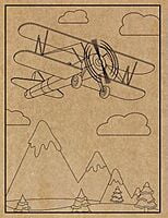 Airplane Engraved Canvas