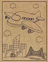 Airplane Engraved Canvas