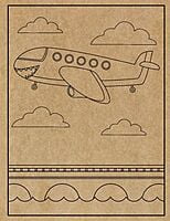 Airplane Engraved Canvas