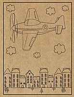 Airplane Engraved Canvas