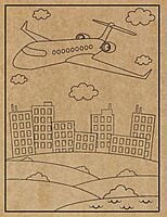 Airplane Engraved Canvas