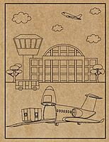 Airplane Engraved Canvas