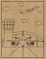 Airplane Engraved Canvas