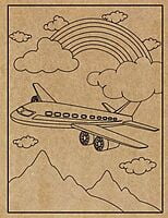 Airplane Engraved Canvas