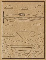 Airplane Engraved Canvas