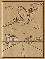 Airplane Engraved Canvas