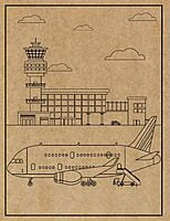 Airplane Engraved Canvas