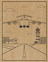 Airplane Engraved Canvas