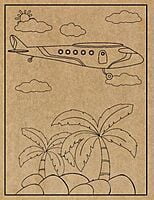 Airplane Engraved Canvas