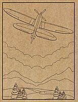 Airplane Engraved Canvas