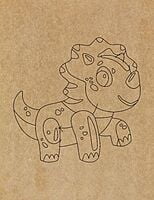 Baby Dinosaur Engraved Canvas