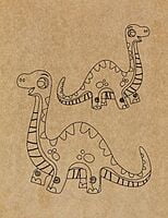 Baby Dinosaur Engraved Canvas