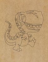 Baby Dinosaur Engraved Canvas