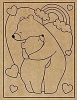 Bear Engraved Canvas