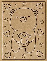 Bear Engraved Canvas