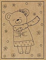 Bear Engraved Canvas