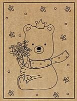 Bear Engraved Canvas