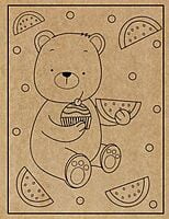 Bear Engraved Canvas