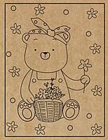 Bear Engraved Canvas