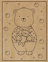 Bear Engraved Canvas