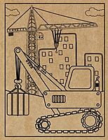 Construction Engraved Canvas