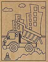 Construction Engraved Canvas