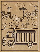 Construction Engraved Canvas