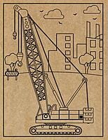 Construction Engraved Canvas