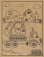 Construction Engraved Canvas