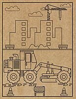 Construction Engraved Canvas