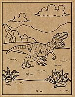 Dinosaur Engraved Canvas