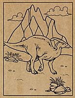 Dinosaur Engraved Canvas