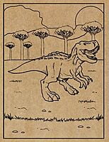 Dinosaur Engraved Canvas