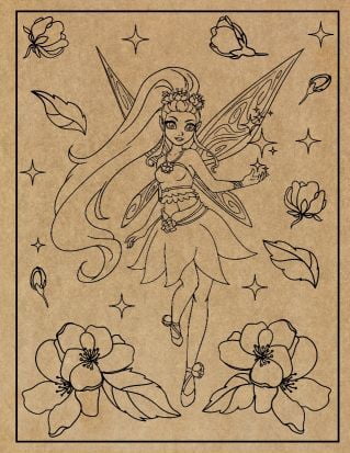 Fairy Engraved Canvas