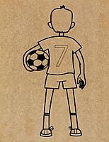 Football Soccer Engraved Canvas