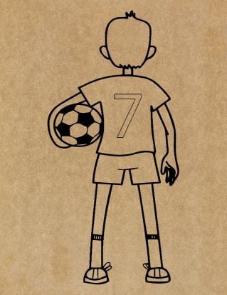 Football Soccer Engraved Canvas