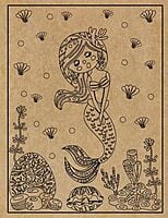 Mermaid Engraved Canvas