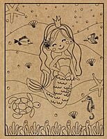 Mermaid Engraved Canvas