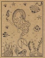 Mermaid Engraved Canvas