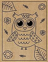 Owl Engraved Canvas