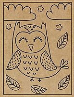 Owl Engraved Canvas