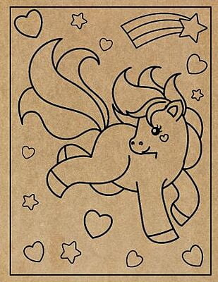 Pony Engraved Canvas