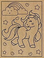 Pony Engraved Canvas