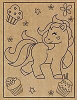 Pony Engraved Canvas