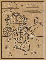 Princesses Engraved Canvas