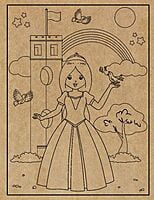 Princesses Engraved Canvas