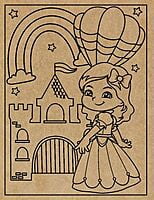 Princesses Engraved Canvas