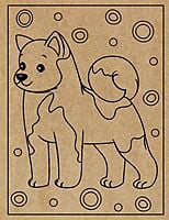 Puppy Engraved Canvas