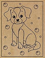 Puppy Engraved Canvas